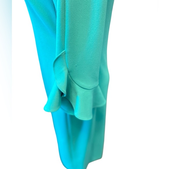 Authentic Karl Lagerfeld Paris Green Lynn Fitted Shift Dress, Emerald Green - Picture 9 of 13